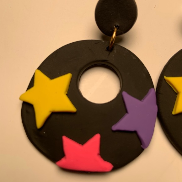 Clay Polymer “Rollerskate” Dangle Earrings - Picture 5 of 5